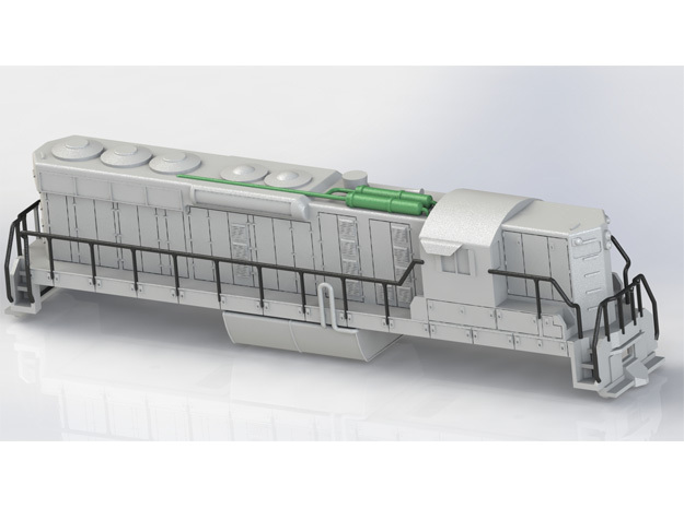 EMD SD24 Locomotive N Scale  -High Detail in White Natural Versatile Plastic