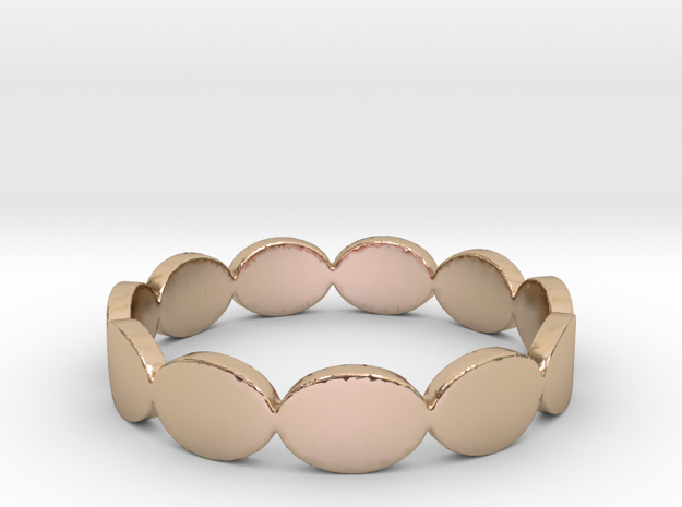 Circles Ring  in 14k Rose Gold Plated Brass