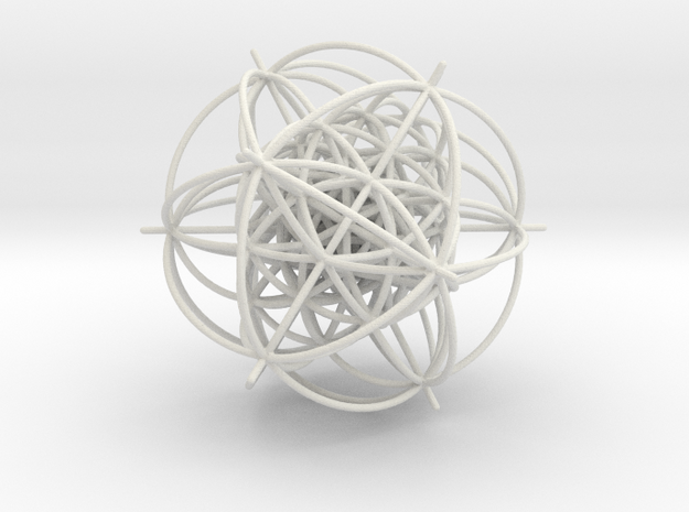 600-Cell, vertex centered, 1.5mm wires in White Natural Versatile Plastic