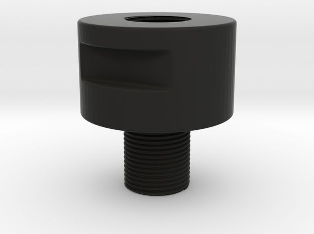 Barrel Adapter Thread Male 14 mm CCW to Female 14m in Black Natural Versatile Plastic