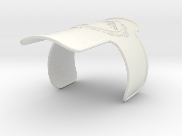 Branded Flat Wristband in White Natural Versatile Plastic