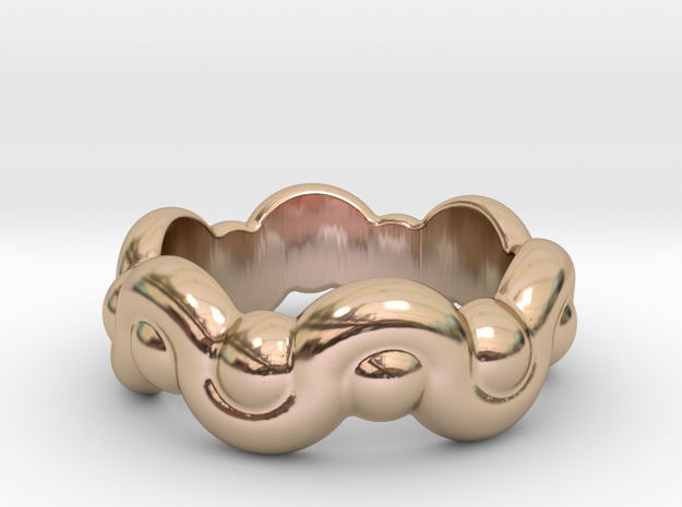 Strange Fantasy Ring 14 - Italian Size 14 in 14k Rose Gold Plated Brass