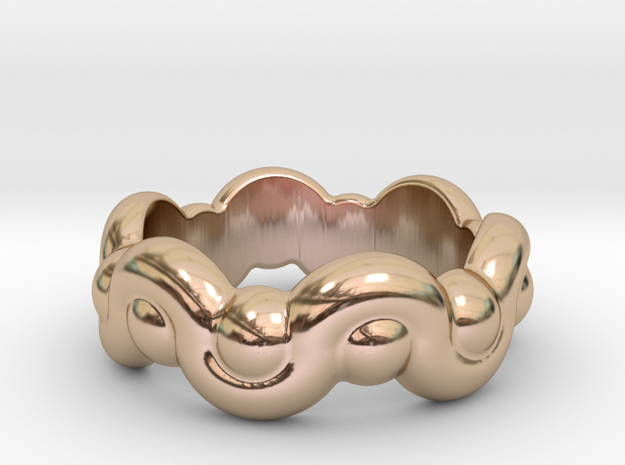 Strange Fantasy Ring 24 - Italian Size 24 in 14k Rose Gold Plated Brass