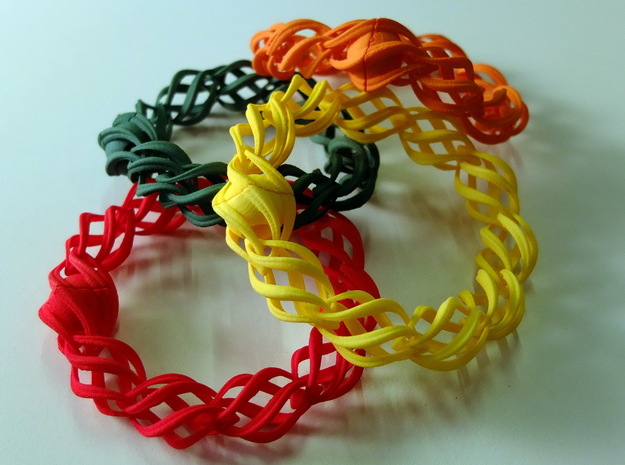 "Thistle" 11 Seed Chain to close or conect ... in Red Processed Versatile Plastic
