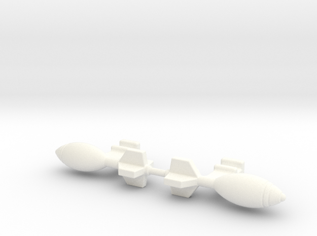 M.A.S.K. Goliath racecar slicker bombs (x2) in White Processed Versatile Plastic
