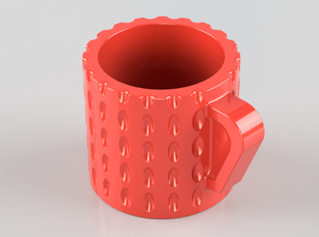 Espresso Cup in Red Processed Versatile Plastic