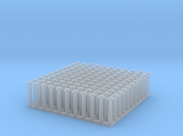1:24 Round Rivet Set (Size: 0.875") in Smooth Fine Detail Plastic