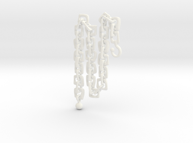 LYNX Necklace in White Processed Versatile Plastic