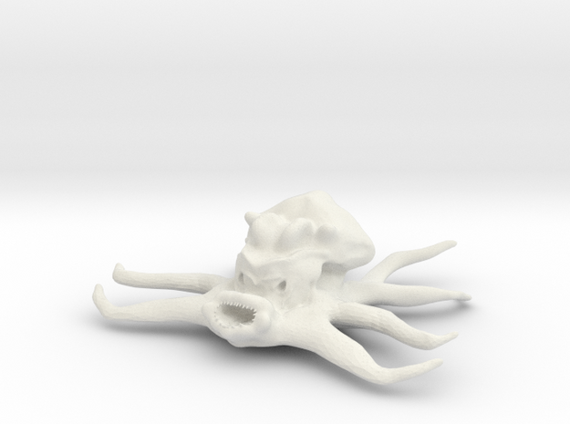 Octopus Miniature in White Natural Versatile Plastic