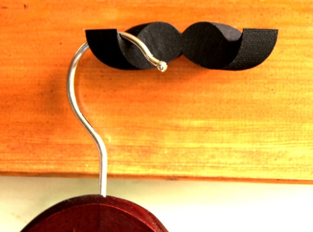 Moustache Coat Hanger in Black Natural Versatile Plastic