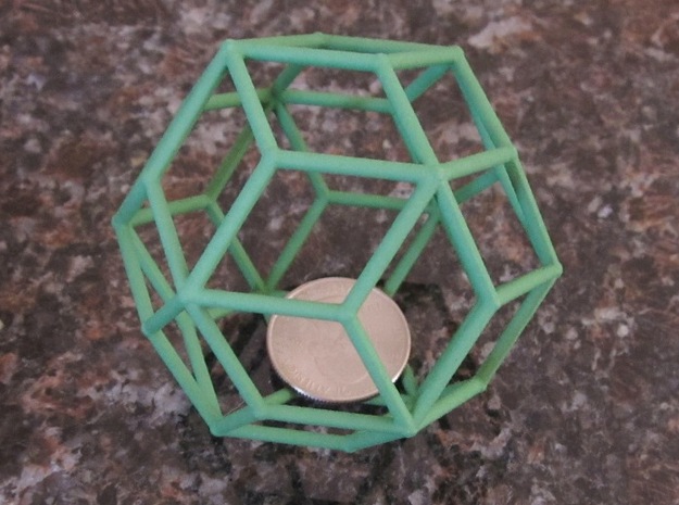 Rhombic Triacontahedron (100 cc) in Green Processed Versatile Plastic