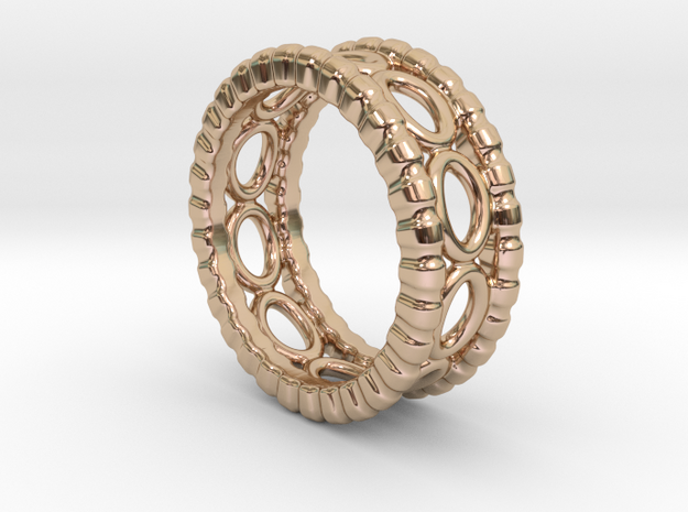 Ring Ring 30 - Italian Size 30 in 14k Rose Gold Plated Brass