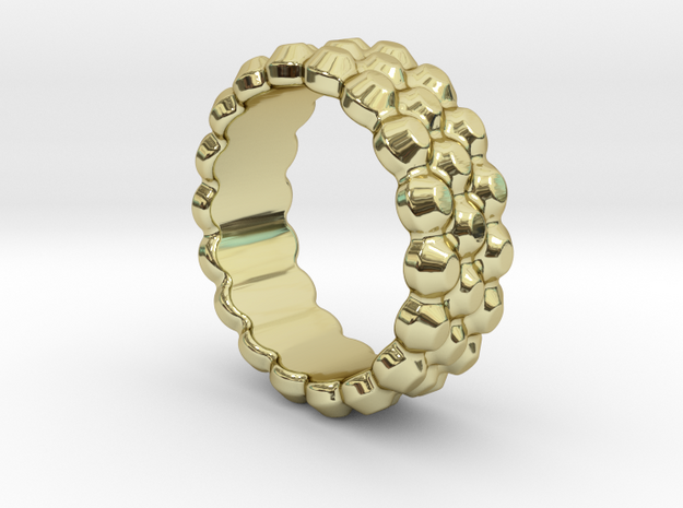 Chocolat Ring 16 - Italian Size 16 in 18k Gold Plated Brass