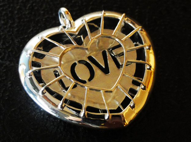 Protected Love in Polished Silver