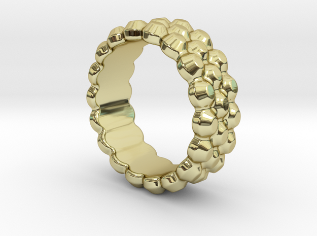Chocolat Ring 23 - Italian Size 23 in 18k Gold Plated Brass