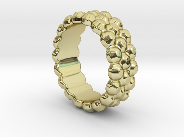Chocolat Ring 27 - Italian Size 27 in 18k Gold Plated Brass