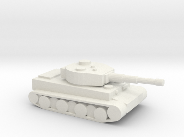 Tiger tank in White Natural Versatile Plastic
