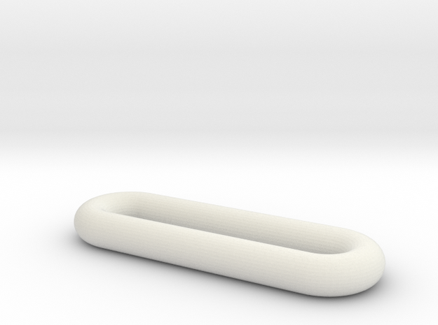 Torus-elongated in White Natural Versatile Plastic