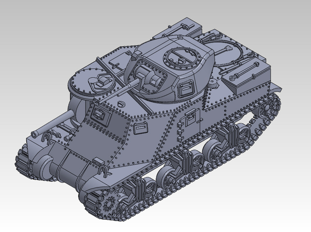 1/87 Cruiser Tank M3 Grant in Smooth Fine Detail Plastic