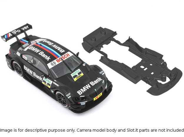 S02-ST2 Chassis for Carrera BMW M3 DTM STD/STD in Black Natural Versatile Plastic