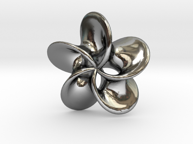 Scherk minimal surface "Rose" in Fine Detail Polished Silver