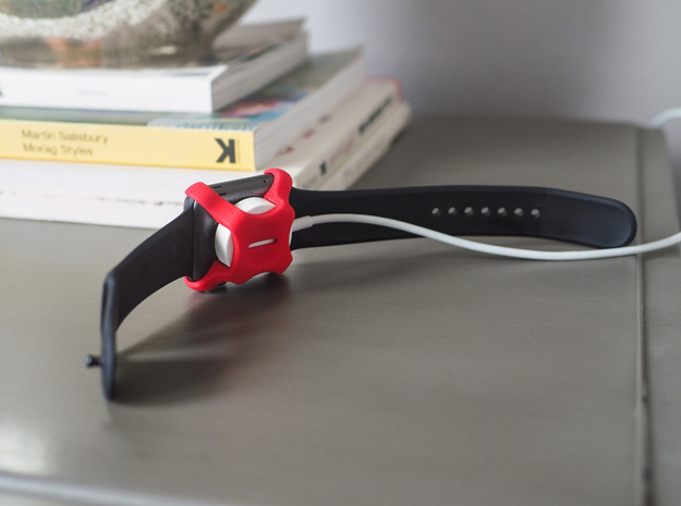 42mm, Metal Puck - Apple Watch Charging Clip in Red Processed Versatile Plastic