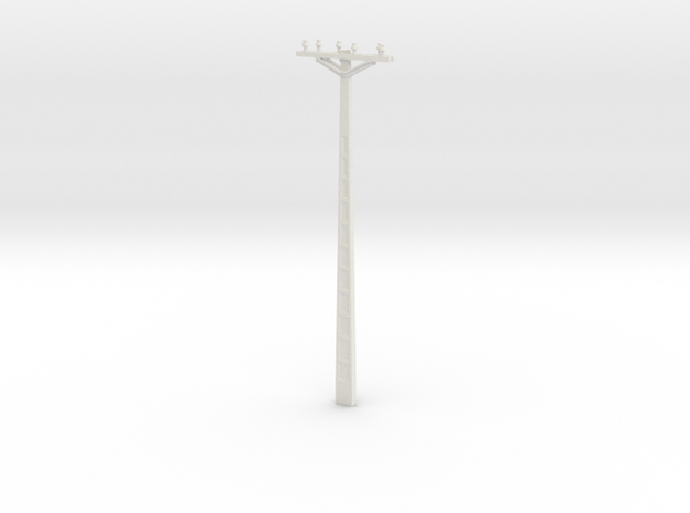 Concrete Powerline 01. Scale 1:24 in White Natural Versatile Plastic