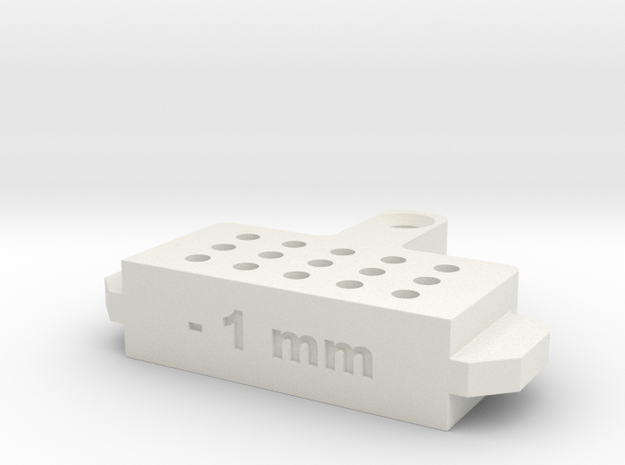 Bleed Block-1mm in White Natural Versatile Plastic