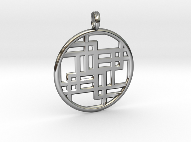 SIXTH DIMENSION CUBED in Fine Detail Polished Silver