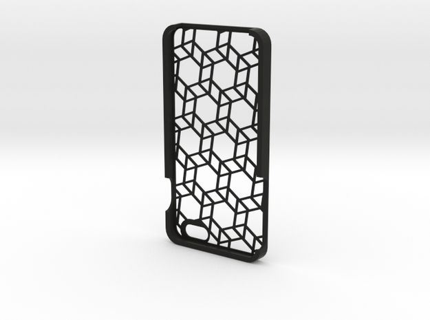 iPhone 6 Plus geometric case in Black Natural Versatile Plastic