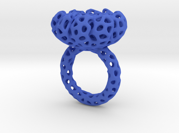 CORAL#02 ring in Blue Processed Versatile Plastic: 7 / 54