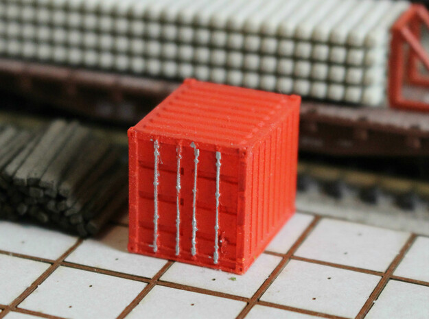 N Scale 10ft Container FUD in Tan Fine Detail Plastic