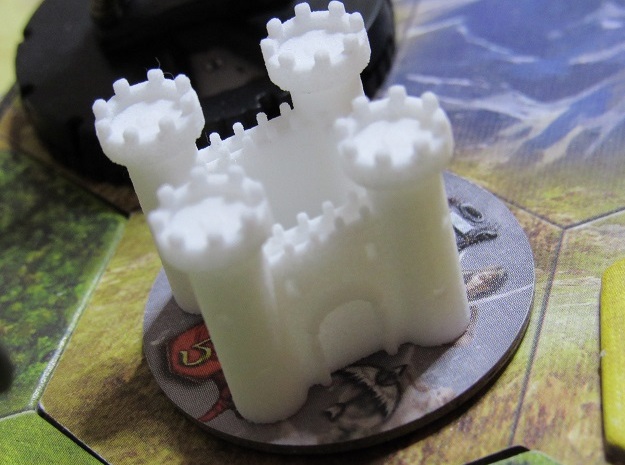 Fortress - Low Poly in White Natural Versatile Plastic