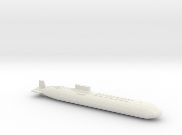 Typhoon Class Sub, Full Hull, 1/1800 in White Natural Versatile Plastic