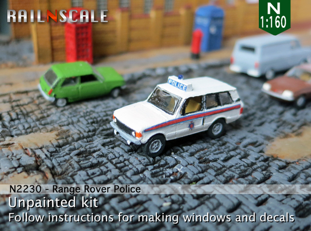 Range Rover Police (N 1:160) in Tan Fine Detail Plastic