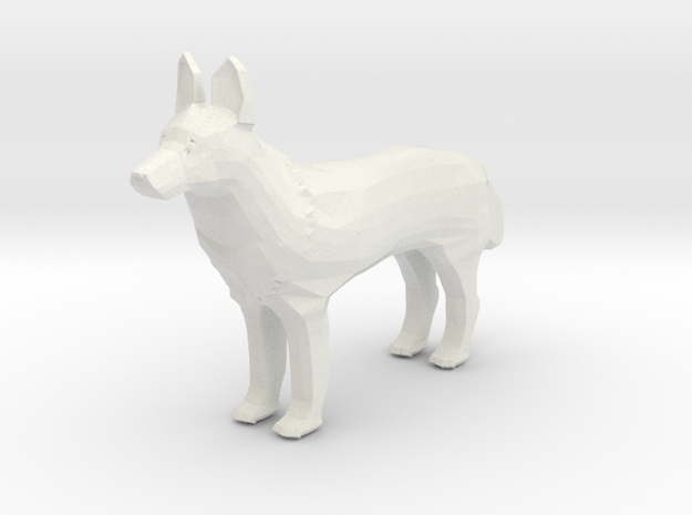 Zeus the Wolf in White Natural Versatile Plastic