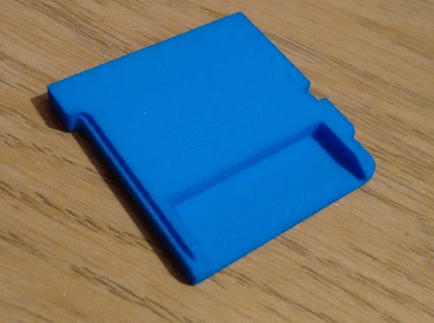 3DS Cartridge Blank Thin in Blue Processed Versatile Plastic