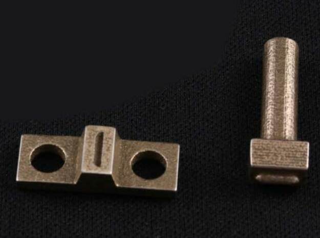  6mm Miniature Louvre Die Set in Polished Bronzed Silver Steel