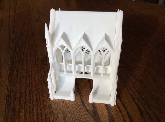 Gothic Cathedral Toothpick Dispenser in White Natural Versatile Plastic