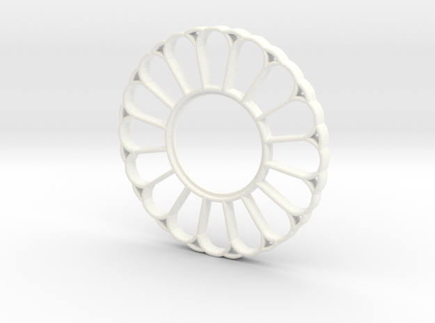 Lightsaber Imperator Tsuba in White Processed Versatile Plastic