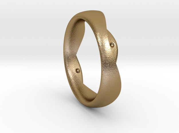Swing Ring elliptical 18.5 mm inner diameter in Polished Gold Steel