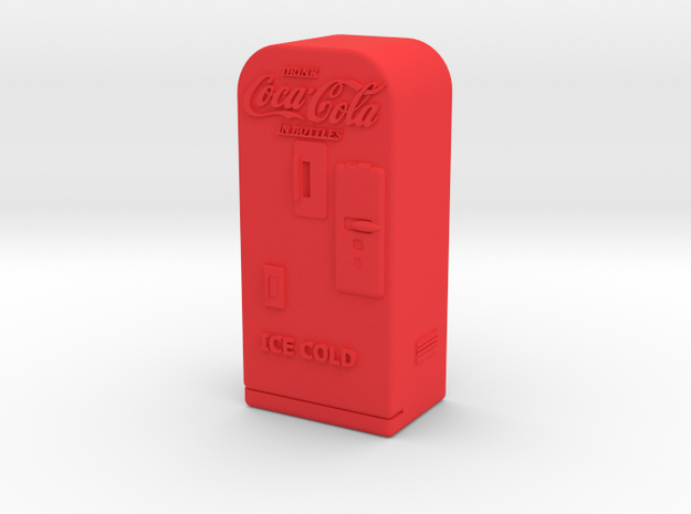 Coke Machine 'O' Scale in Red Processed Versatile Plastic