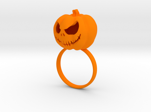 Pumpkin ring - Size 9 in Orange Processed Versatile Plastic