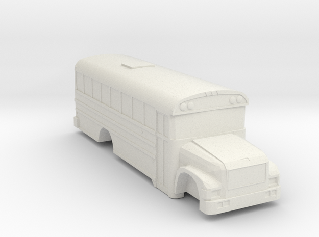 ho scale BB international 3800 school bus (short) in White Natural Versatile Plastic