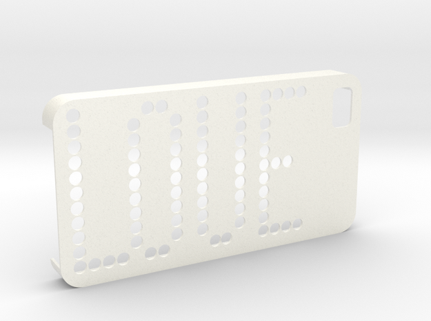 IPhone 4  4S Case Love Dots in White Processed Versatile Plastic
