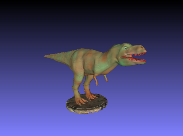 Dinosaurs World Tyrannosaurus Trex Full Color in Tan Fine Detail Plastic