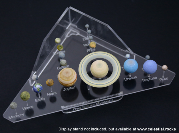 Solar System models - all planets and major moons in Full Color Sandstone
