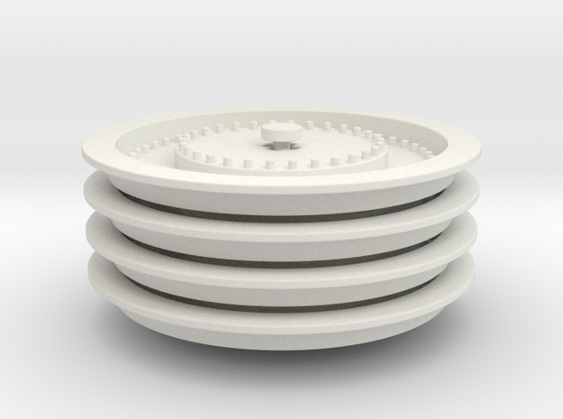 Wheelloader Rimcover 4 Piece Set in White Natural Versatile Plastic