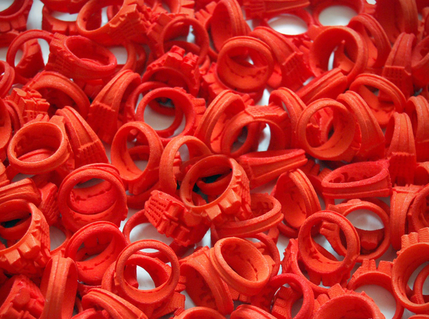 I Love Holland Rings 4xD20,40xD18,44xD16 in Orange Processed Versatile Plastic