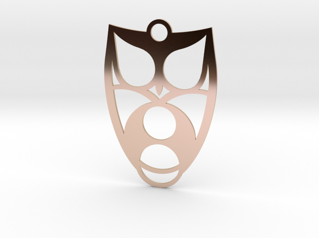 Owl #2 in 14k Rose Gold Plated Brass